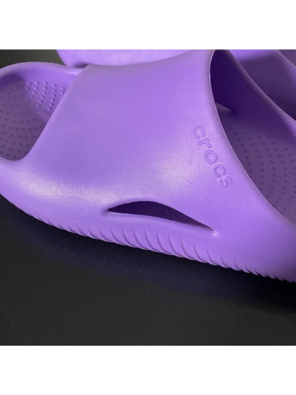 Crocs Mellow Recovery Slide Sandals Men 10 Women 12 Galaxy Purple Waterproof - Picture 5 of 12